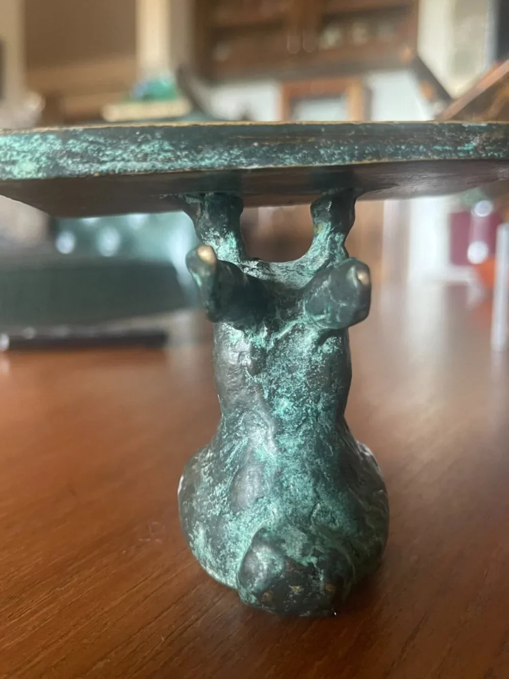Bronze Oxidized Finish Bunny Rabbit Soap Dish